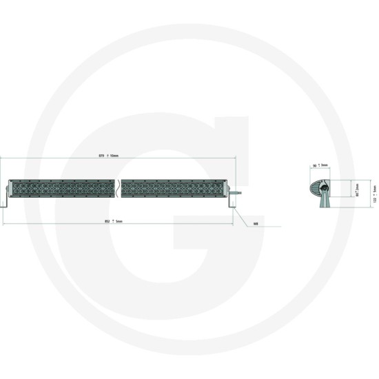 Barra de trabajo LED tractor y 4x4